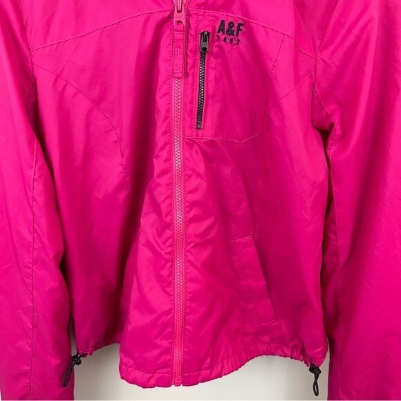 Abercrombie & Fitch Fuchsia Pink Windbreaker Jacket NWT Size Medium - Picture 5 of 16